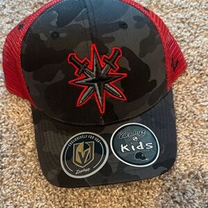 Zephyr Vegas Golden Knights Kids Black and Red Camo Cap